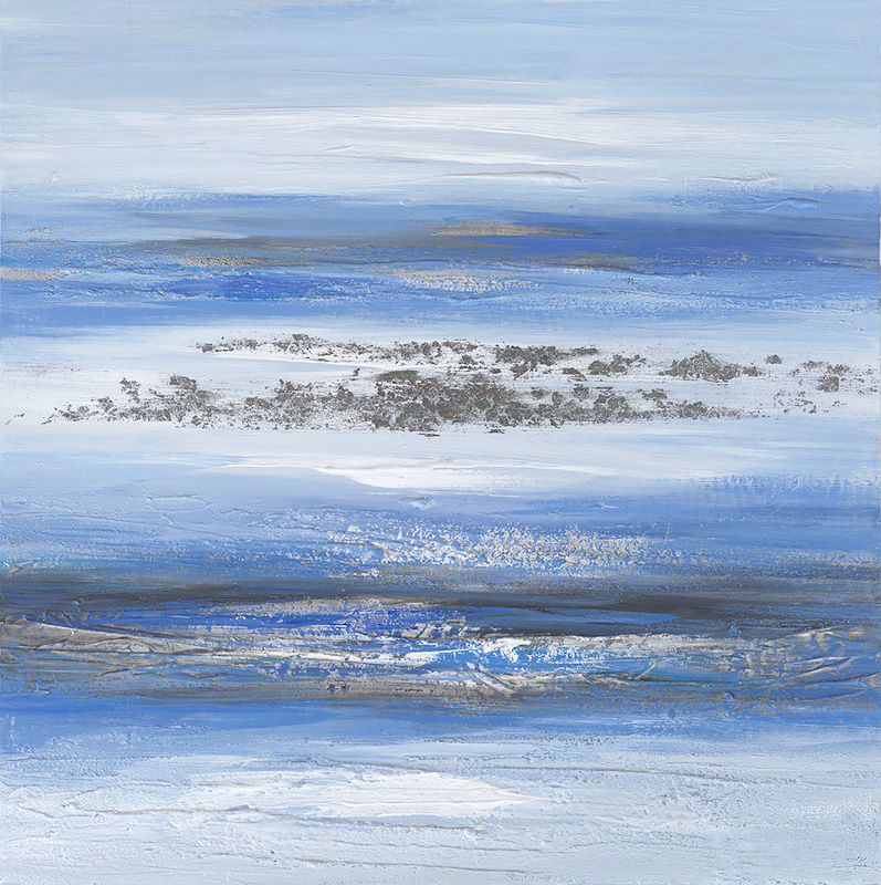 PXYW642 Wall décor art oil on canvas abstract seascape blue grey tones